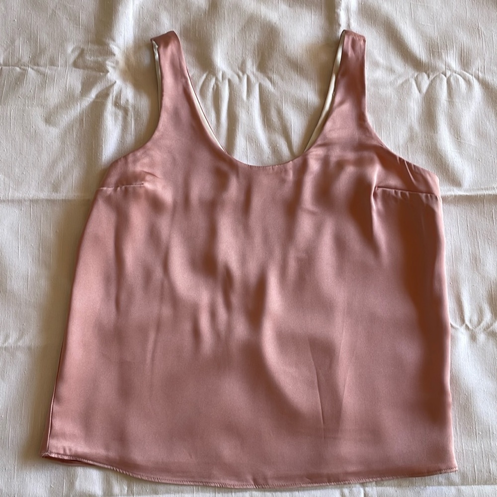 Express pink/ivory women top reversible